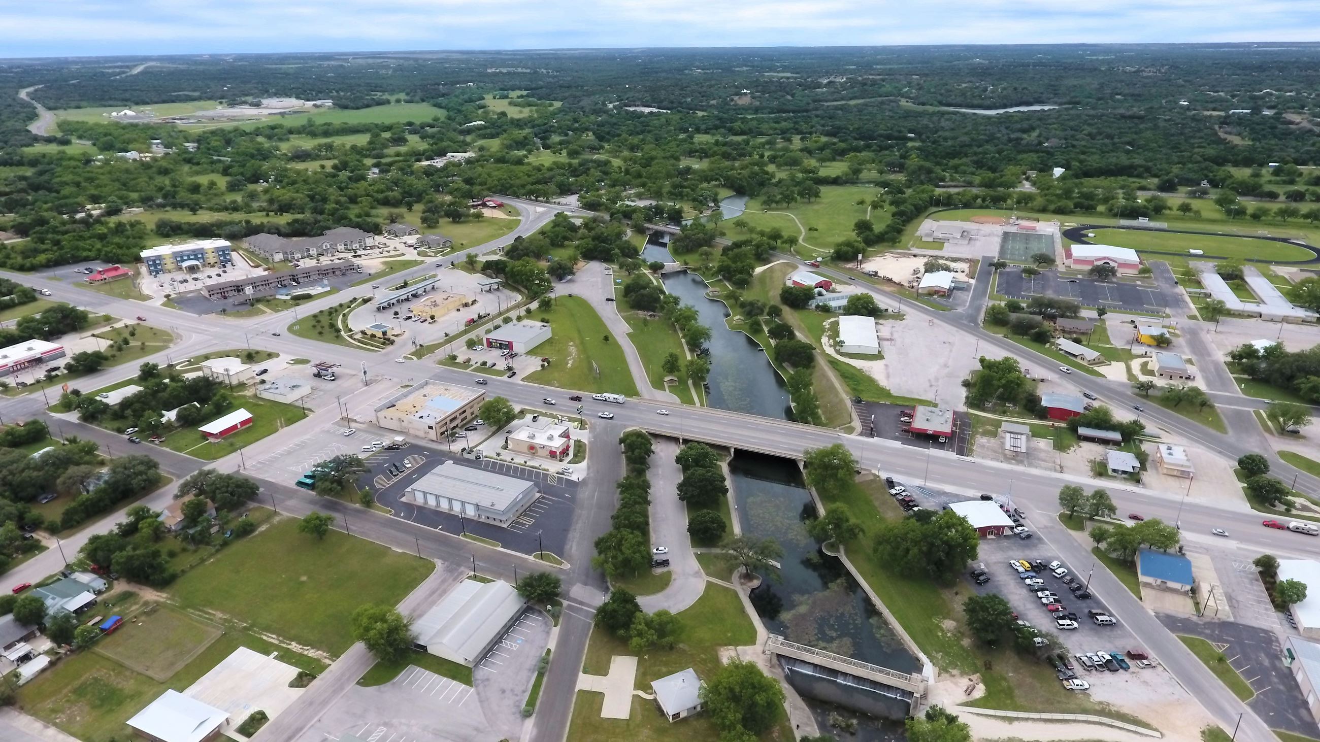 Aerial Shot Overlooking Lampasas